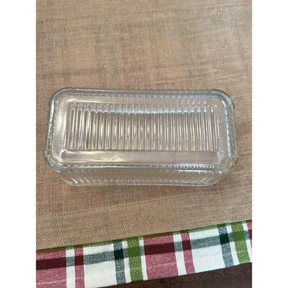 Federal Glass Rectangle Ribbed Refrigerator dish No Lid - Picture 3 of 7